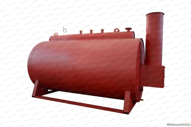 Паровой жаротрубный котел 0.7 тонн пара в час 170 С